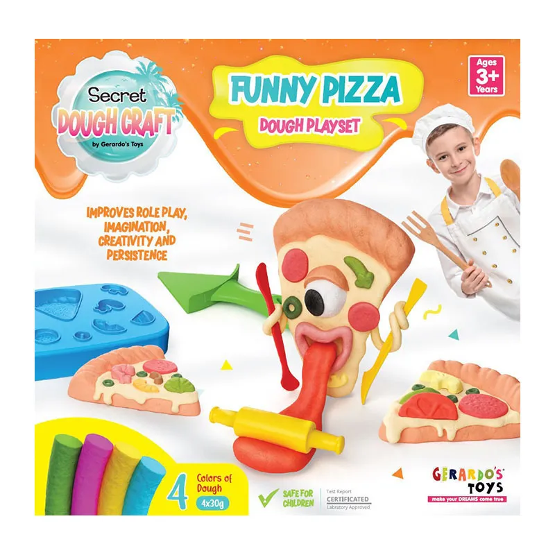 Pâte à modeler Pizza 4x30g - 36m+-1