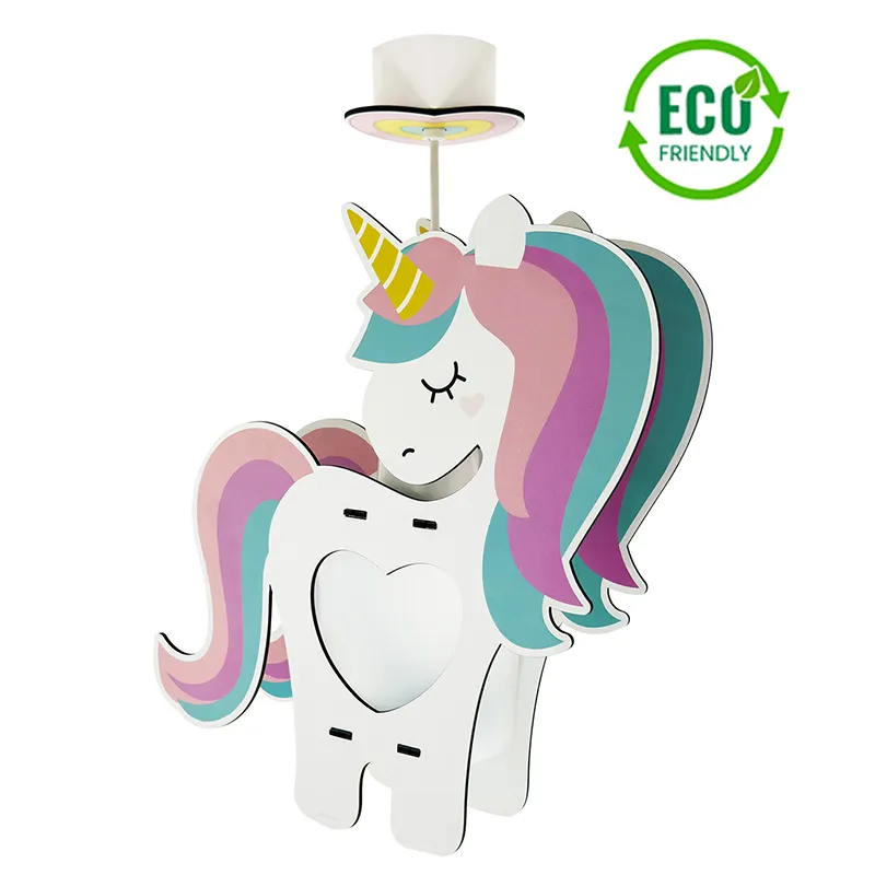 Suspension Licorne Bois - 33x8x36,5cm-0