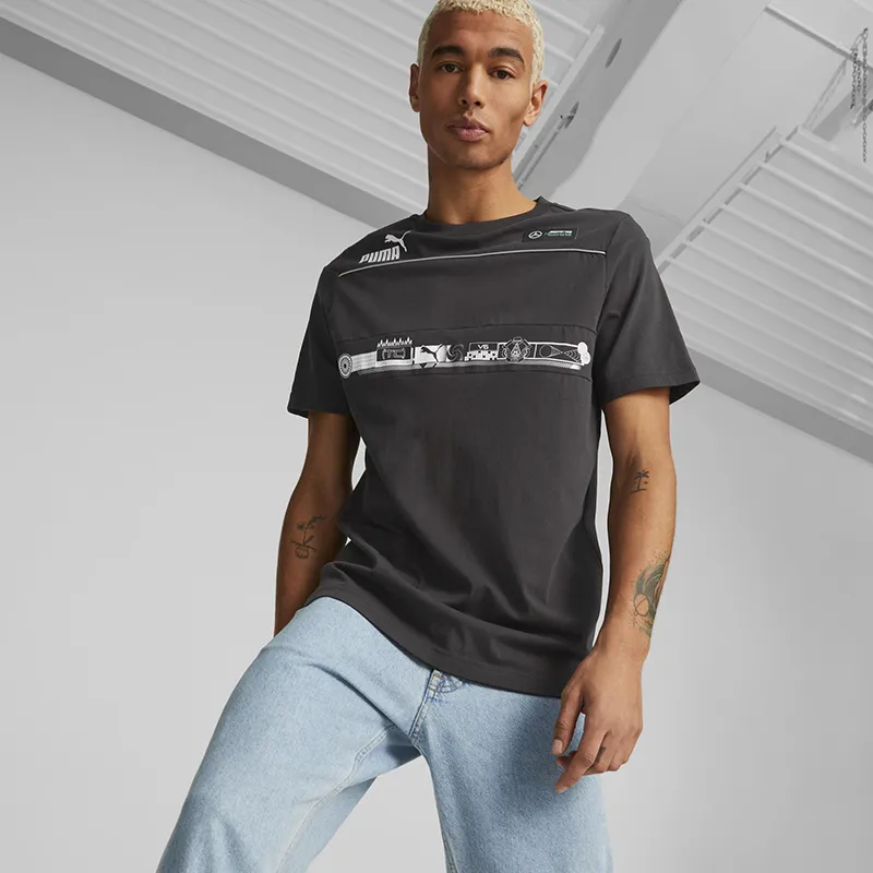 T-shirt Homme Mercedes AMG Petronas F1 Puma - Noir-2