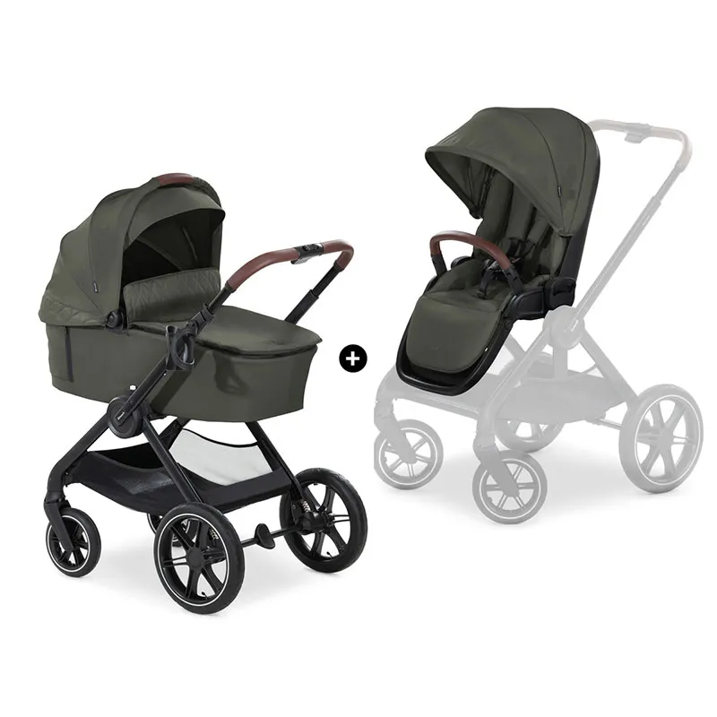 Duo Poussette Walk N Care Air Set Dark Olive - 0m+-1