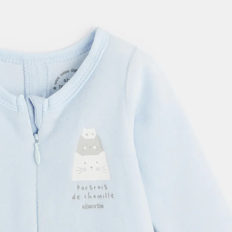Trousseau de naissance Coton BIO Mixte - Bleu ciel-6