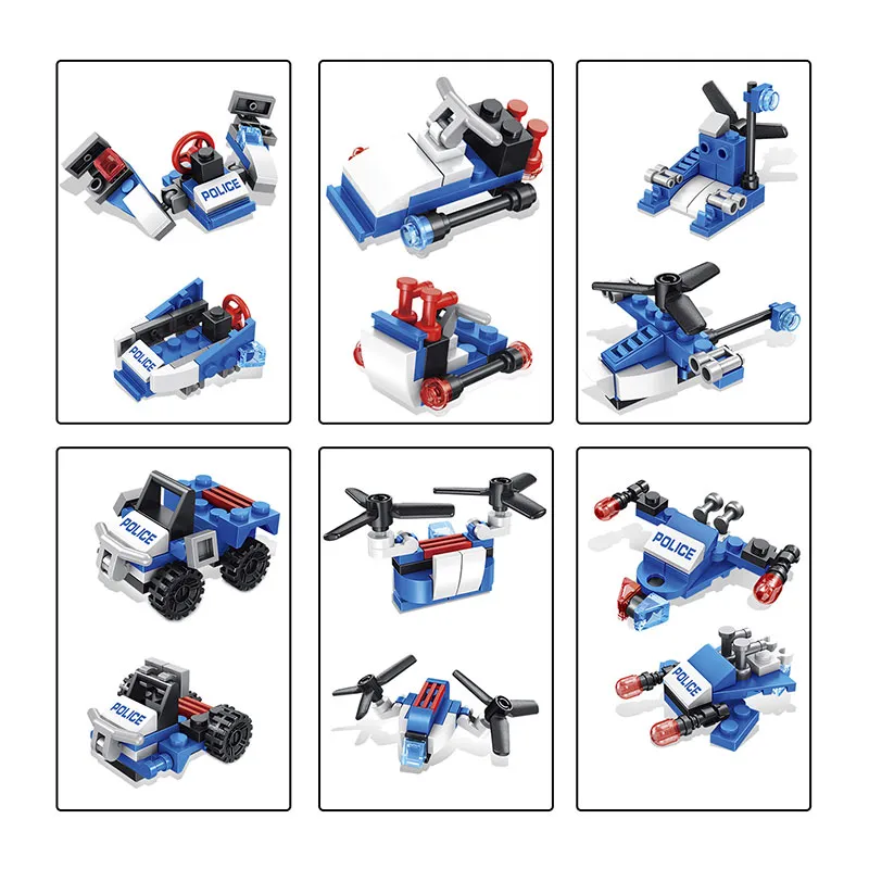 Avion de police 12en1 251pcs - 6+-2