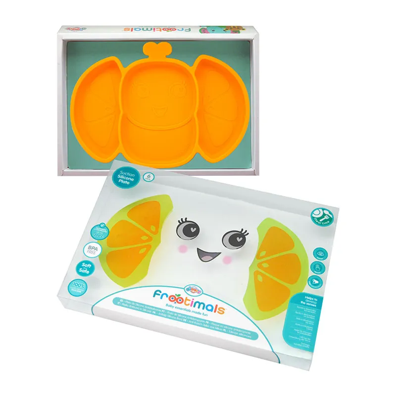 Assiette silicone Abeille - Orange-6