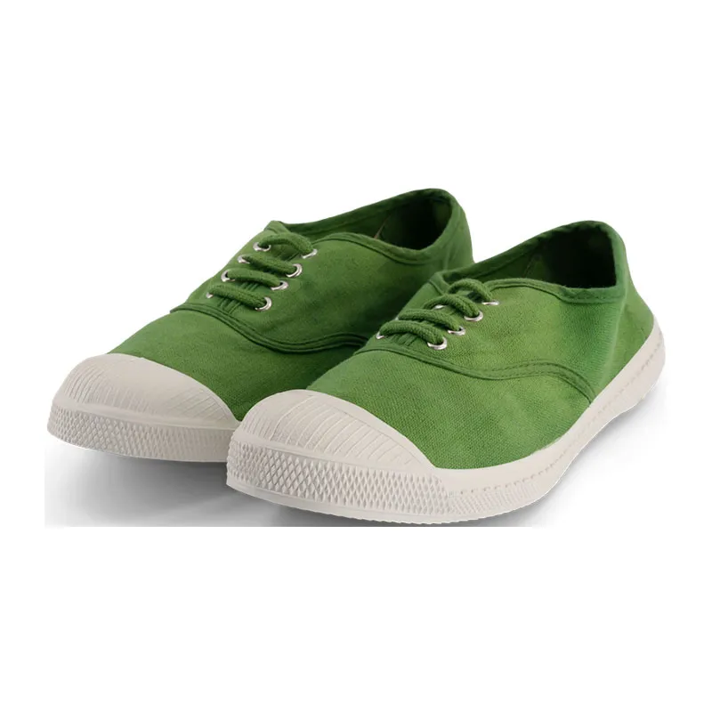 Tennis à lacets Femme - Vert Prairie-1