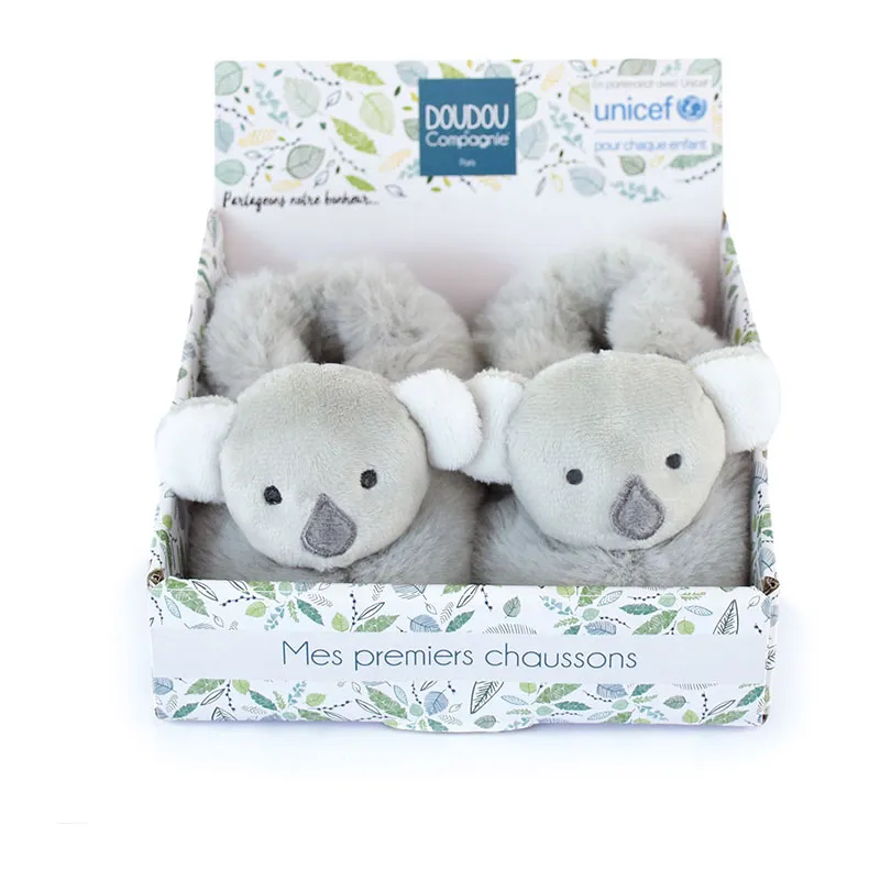 Chaussons Koala hochet Unicef - 11x7x8cm-0
