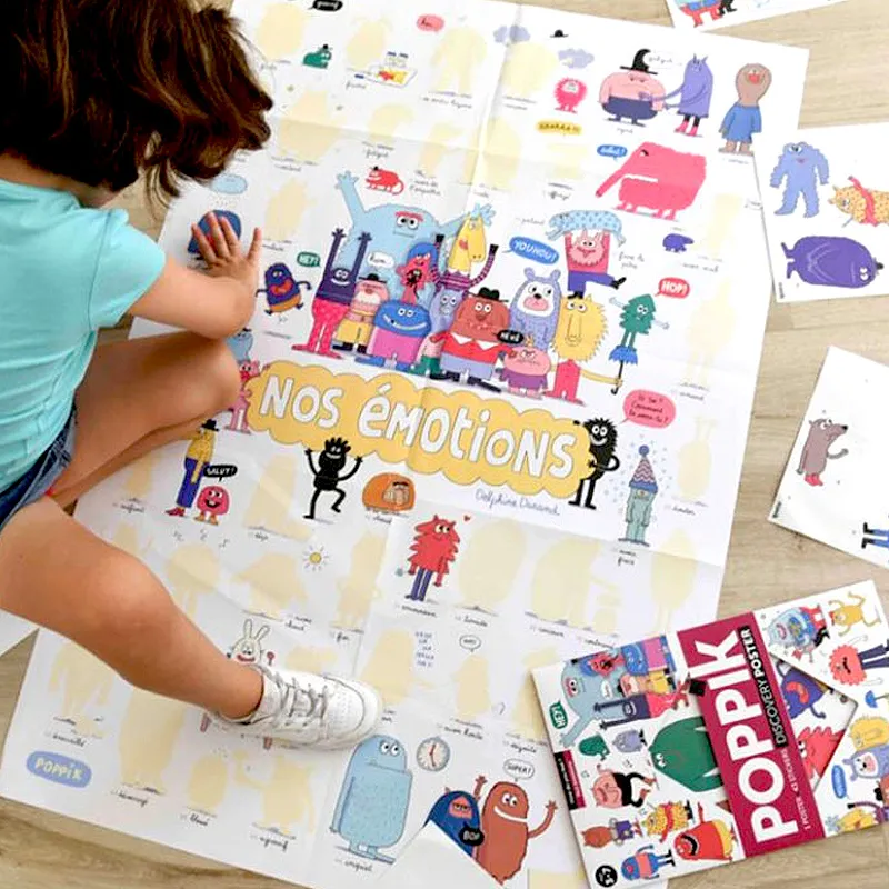 Poster + 43 stickers Nos émotions - 36m+-1