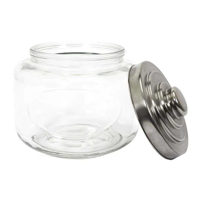 Bocal à biscuits avec couvercle Métal Gris - 3L-1