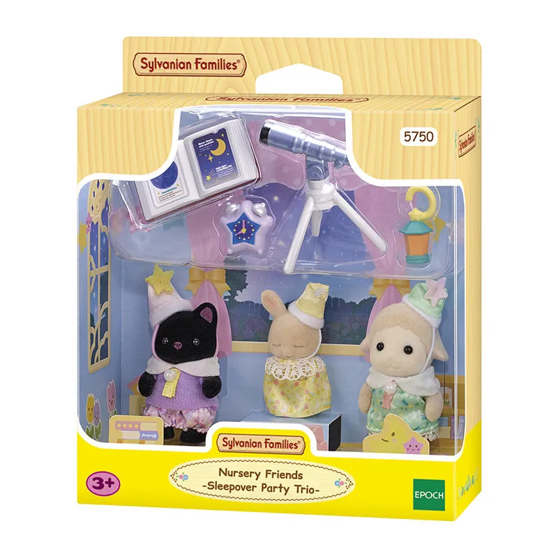 Trio bébés chat mouton & lapin pyjama party - 7pcs-4
