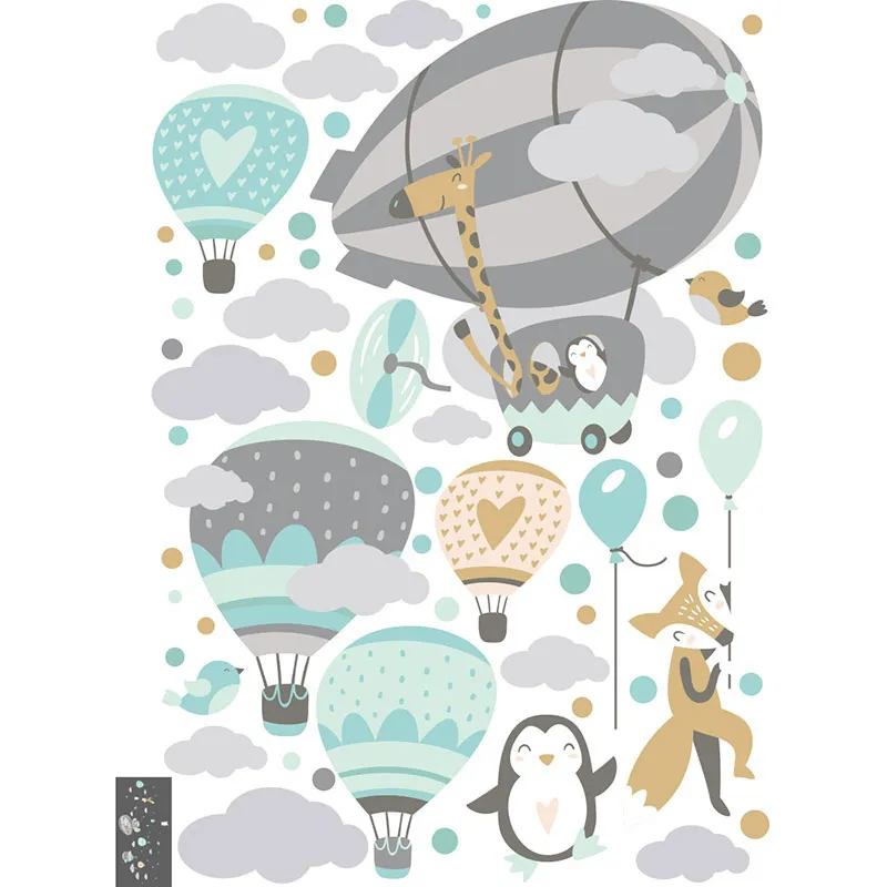 Stickers - Montgolfières & animaux saltimbanques-4