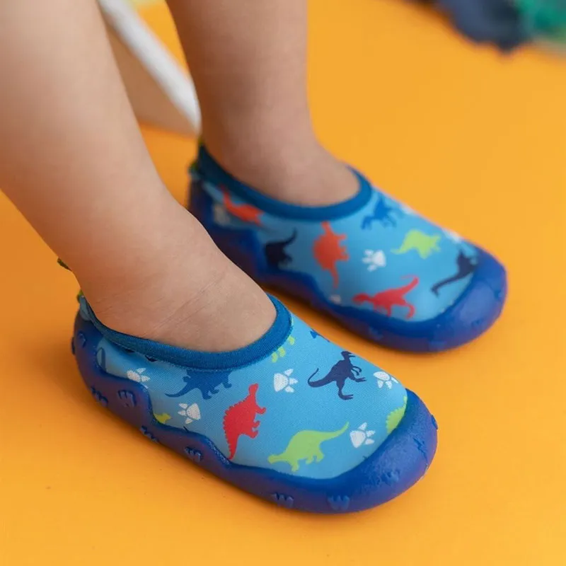 Chaussons de bain antidèr. Dinos - Bleu-0
