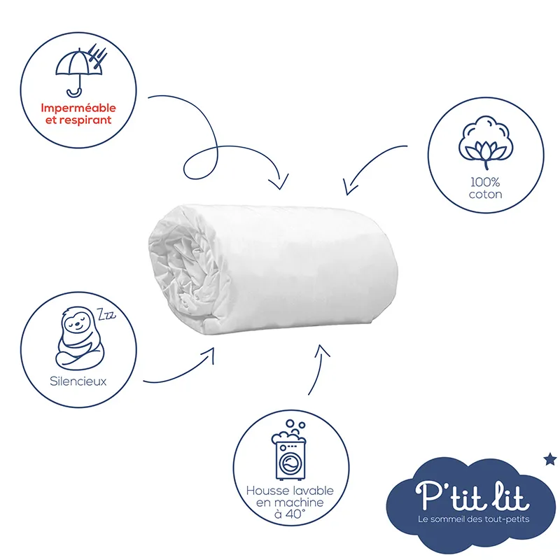 Drap magique 2en1 Blanc - Couffin/Nacelle/Landau-1