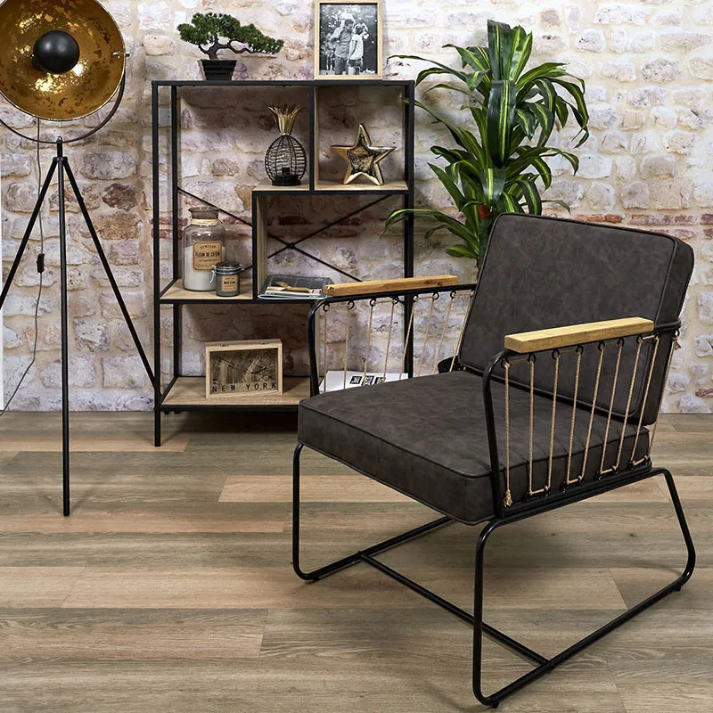 Fauteuil Benson Marron - 73x79cm-1
