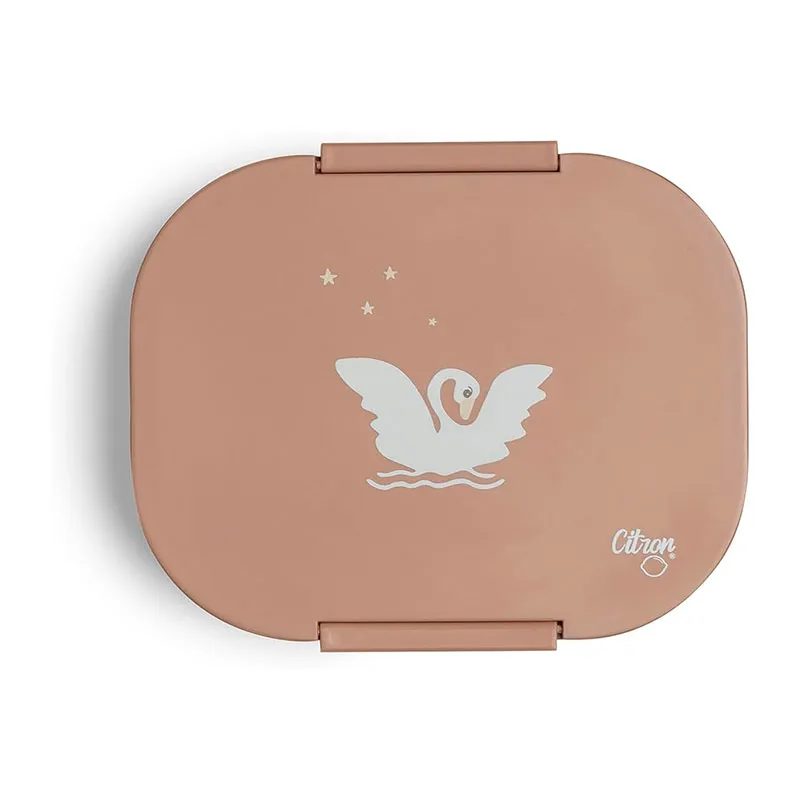 Lunch box 2 compartiments Bio - Cygnes Rose-1