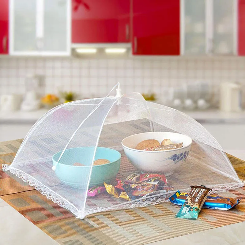Cloche alimentaire pliable en maille - 32x32cm-16
