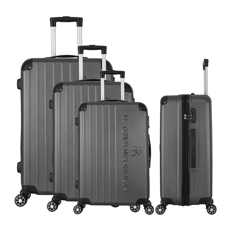 Set de 3 valises Bari 50/60/70 cm - 34,5/56/83L - Anthracite-1