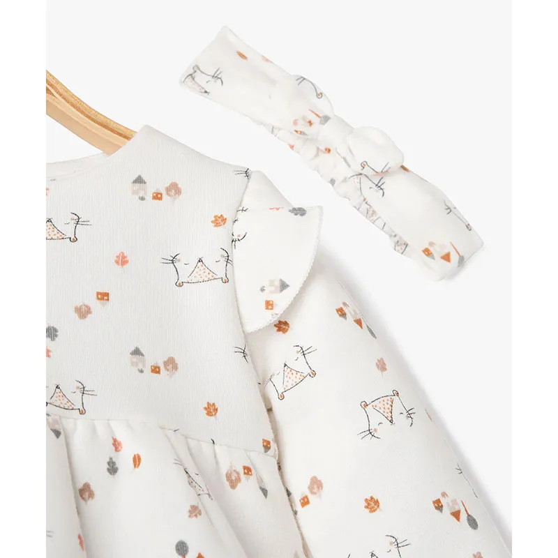 Tunique + Legging + Bandeau Noisette - Taupe/Écru-3