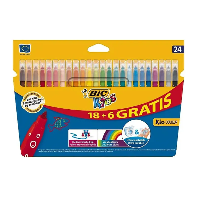 Feutres Kids Couleur - 24pcs - BIC-0