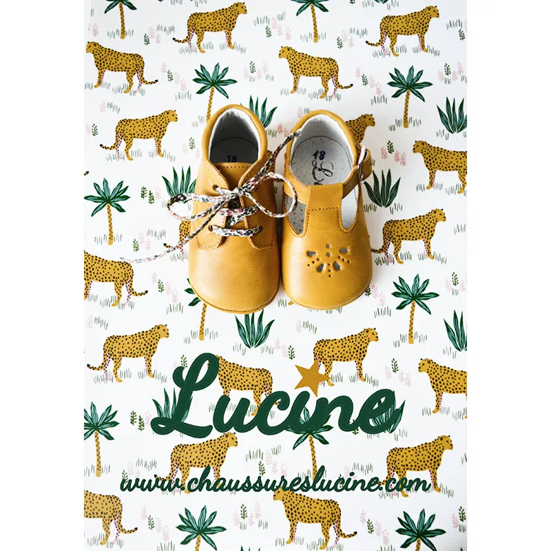 Chaussons bébé SOUPLES antidérapants Mini-Arthur - Cuir Jaune Moutarde-2
