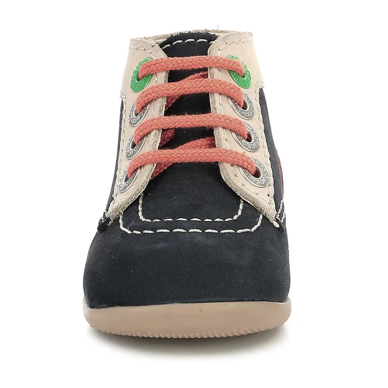 Bottillons Bonbon-2 - Marine/Beige/Orange-2