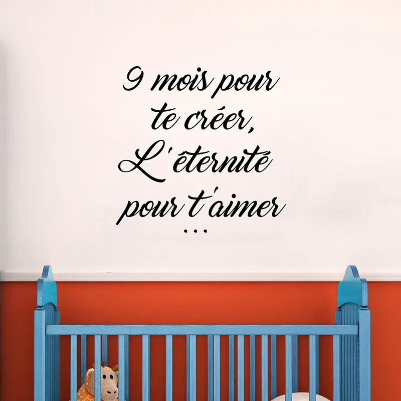Stickers - Citation 9 mois pour te créer - KIDS STICKER-0