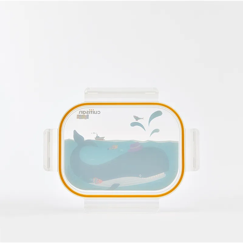 Assiette 2 compart. 850ml acier inox Baleine - 12m+-9