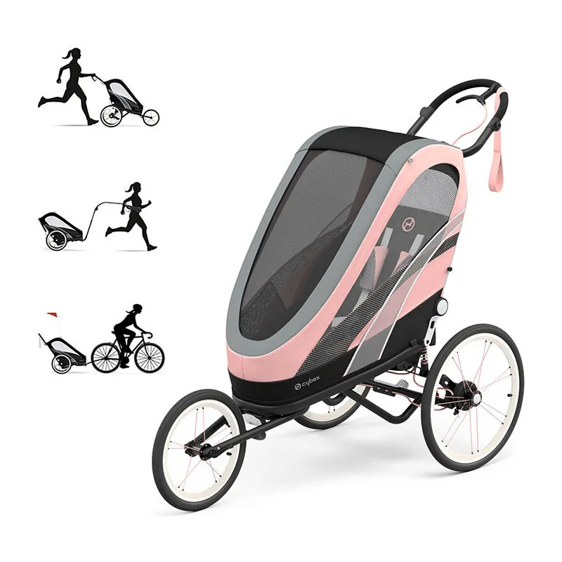 Poussette Multisport Zeno Black Pink/Silver Pink - 6m+-0