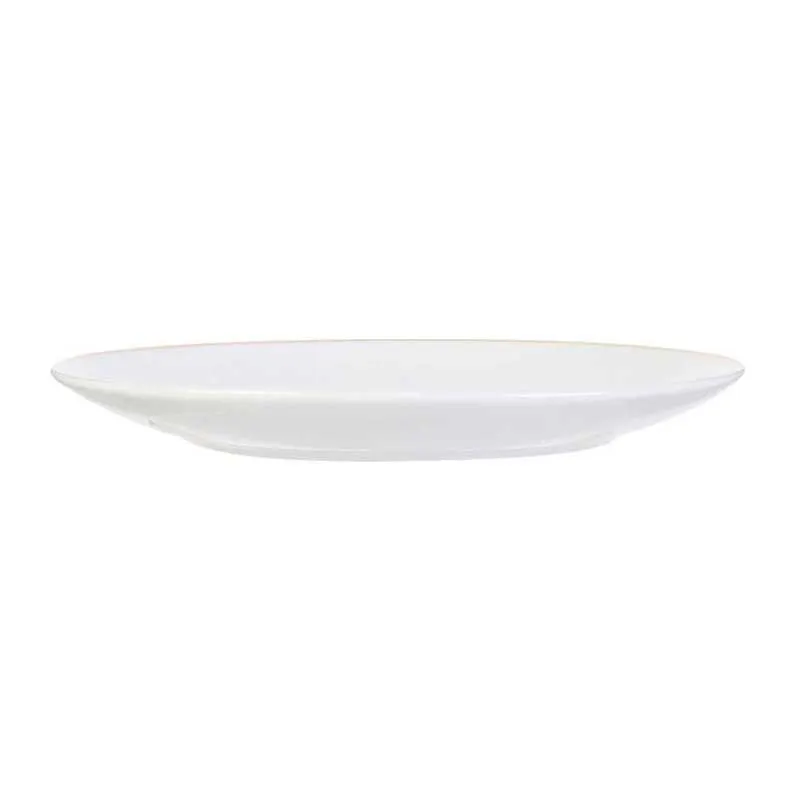 2 Assiettes liseré Blanc/Doré - Ø20cm-3