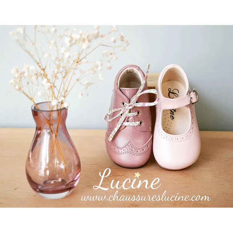 Chaussures Babies Charles IX Alice à boucle - Cuir Rose pâle-3
