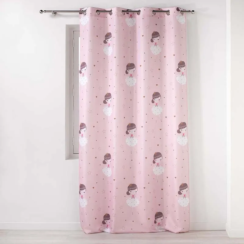 Rideau à oeillets Microfibre Petite princesse - 140x260cm-0