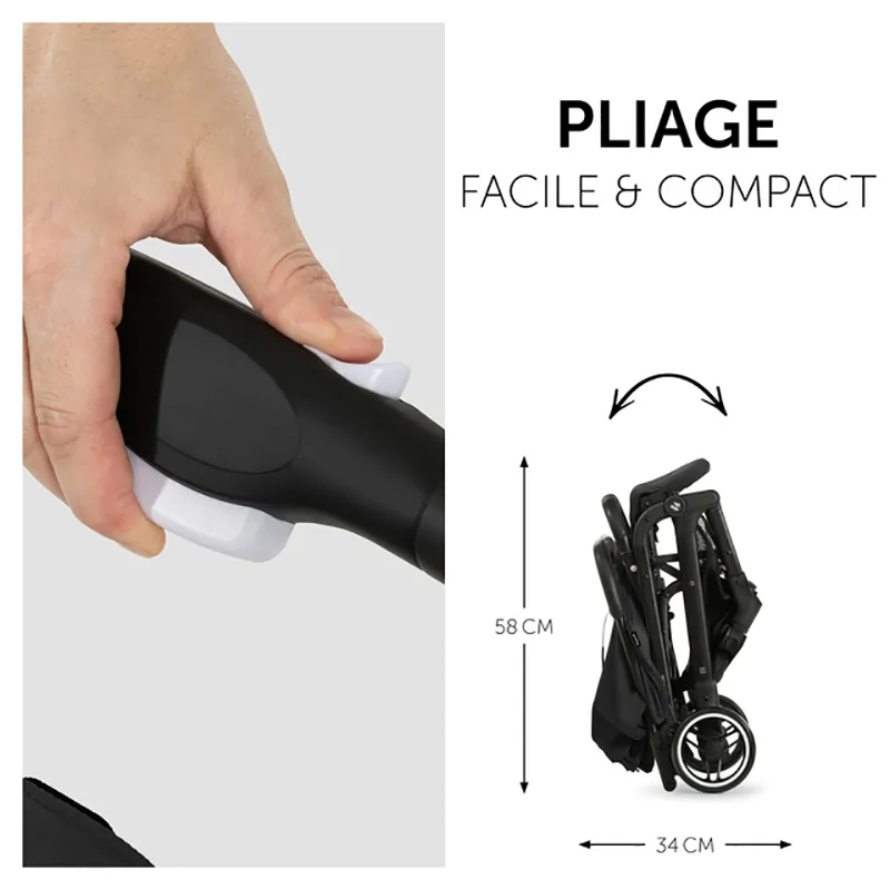 Poussette Compacte Travel N Care + Pare-soleil + Liner Mickey Mouse Noir - 0m+-6