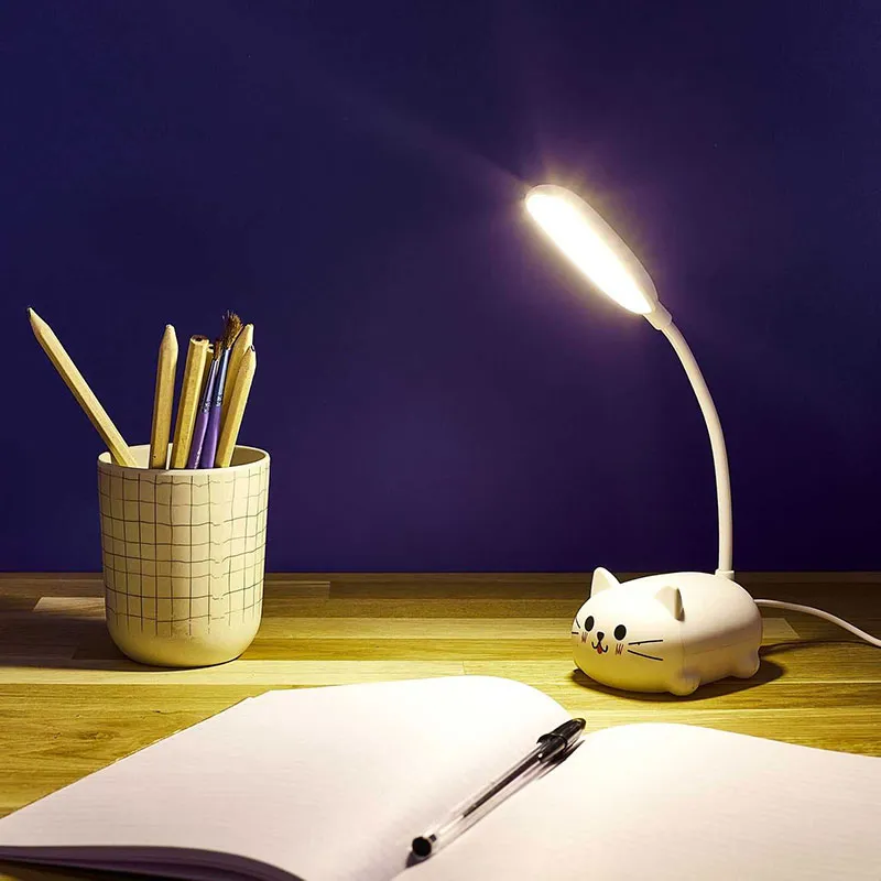 Lampe veilleuse LED Chat Kawaii Aléat. - 21x11x9cm-1
