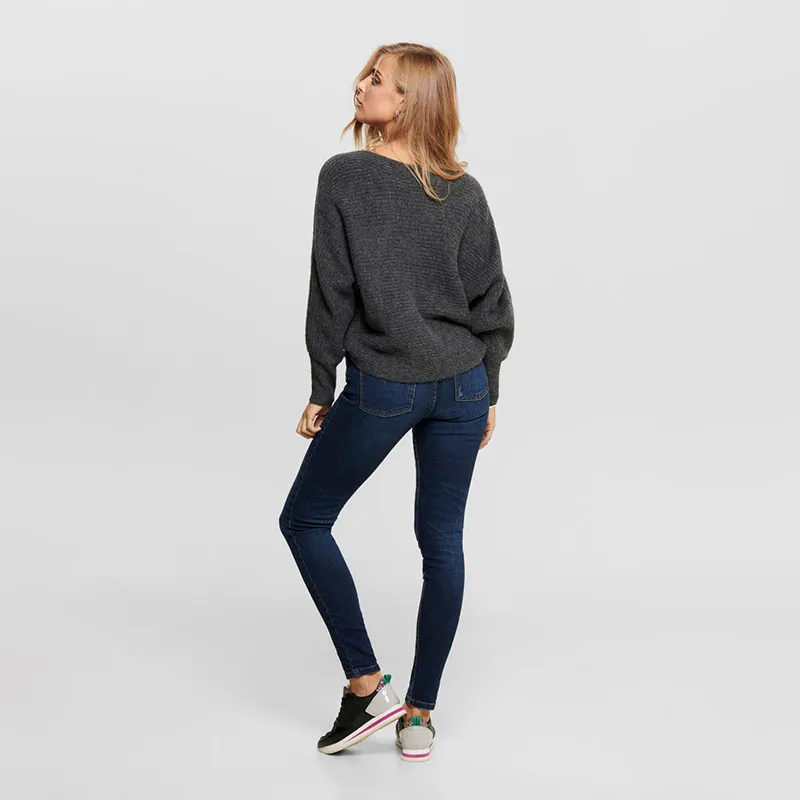 Pull Daniella - Gris | Dark Grey Melange - ONLY-4