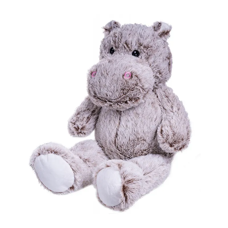 Peluche géante Léo l'Hippopotame Gris - 80cm-2