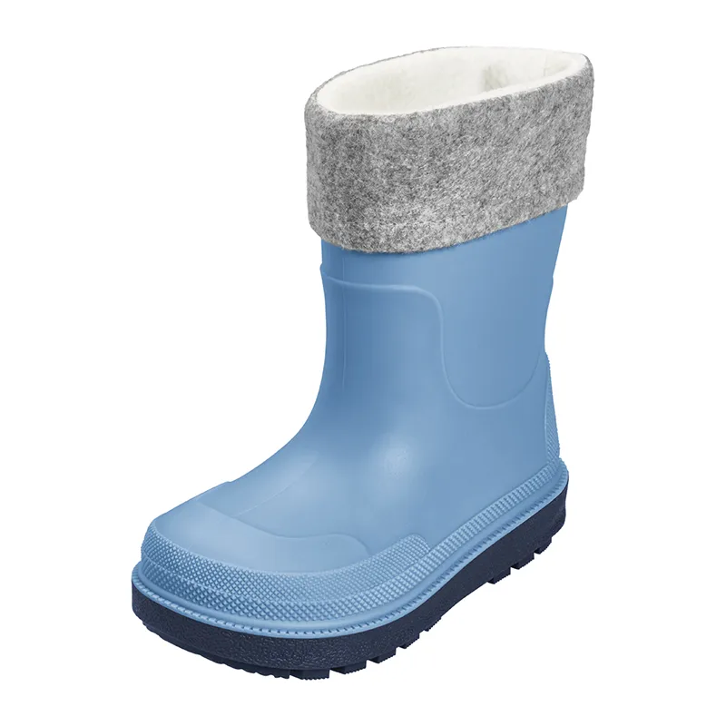 Bottes de pluie fourrées - Bleu -0