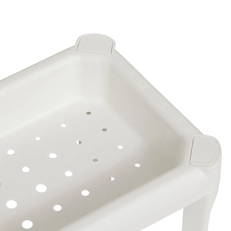 Desserte 3 niveaux plastique Blanc - 52x17x70,5cm-1