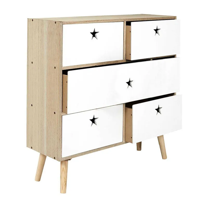 Commode Like a star Bois/Blanc - 69x70x24cm-3