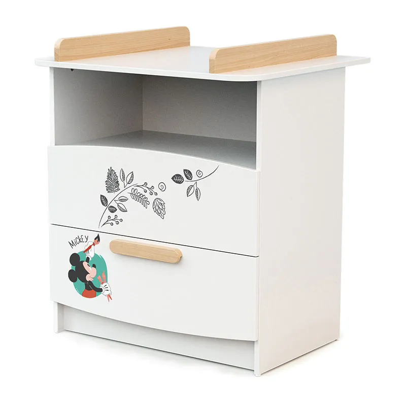 Meuble à langer Disney Mickey Blanc/Naturel - 79x65x92cm-3