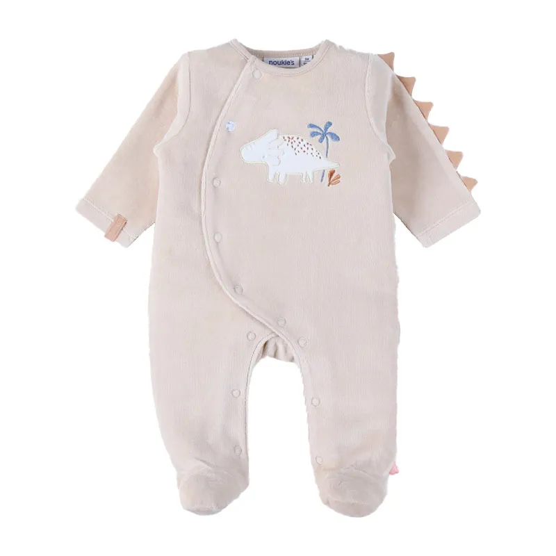 Dors-bien bébé Velvet Funny dino - Beige-0