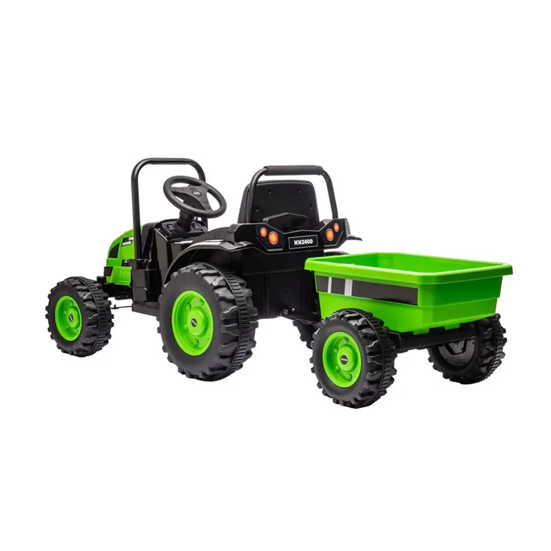 Tracteur à batterie avec remorque Farmer Vert - 36m+-3