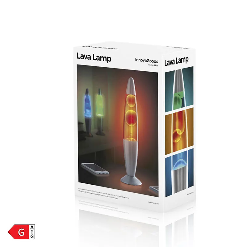 Lampe de lave magma Rouge - 8,5x34cm-5