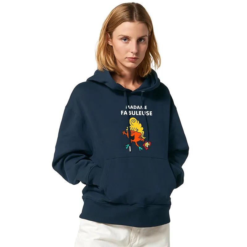 Hoodie Femme Madame fabuleuse - Navy-0