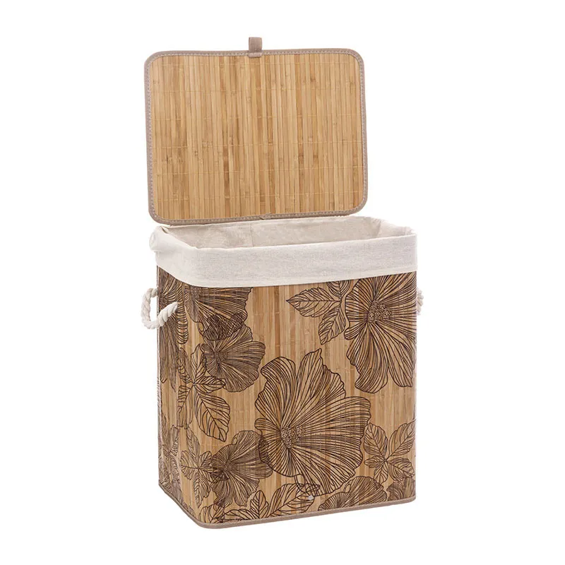Panier à linge Bambou - 50L-1