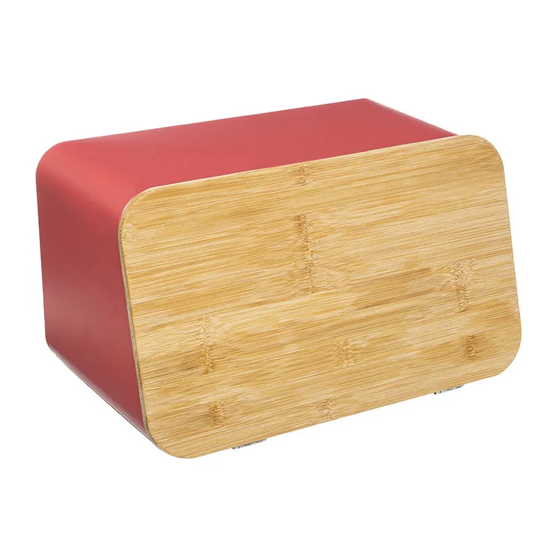 Boîte à pain Bambou Rose - 37x22,5x23,5cm-0