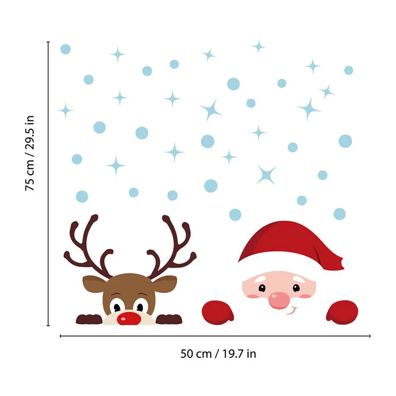 Stickers muraux - Père Noël & Rudolph -4