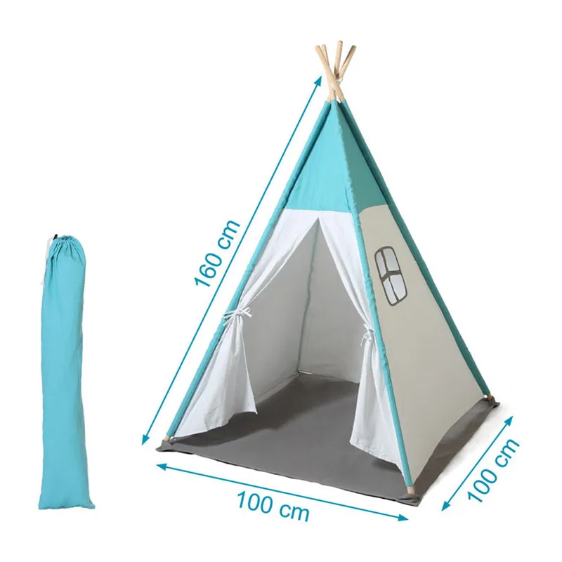 Tente Tipi Bleu - 100x100x160cm-3