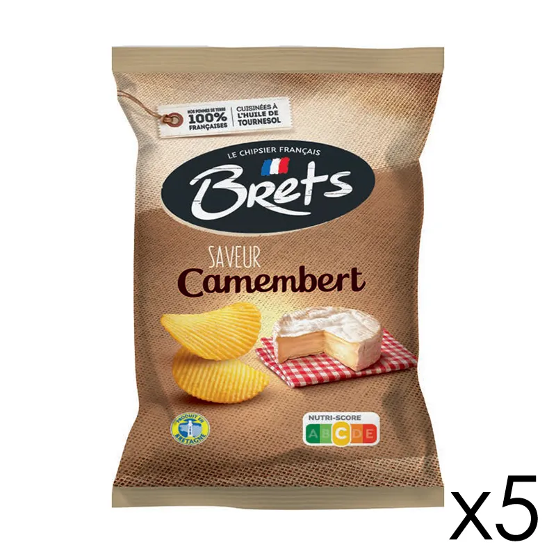 5 paquets de Chips Bret's Camembert - 125g-0