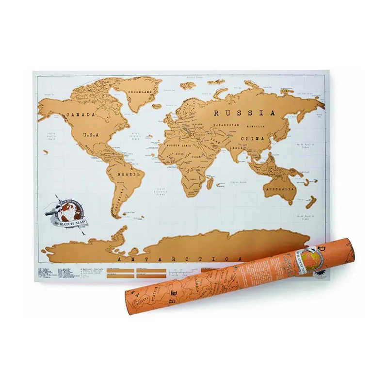 Poster - Carte du Monde grattable Scratch-2
