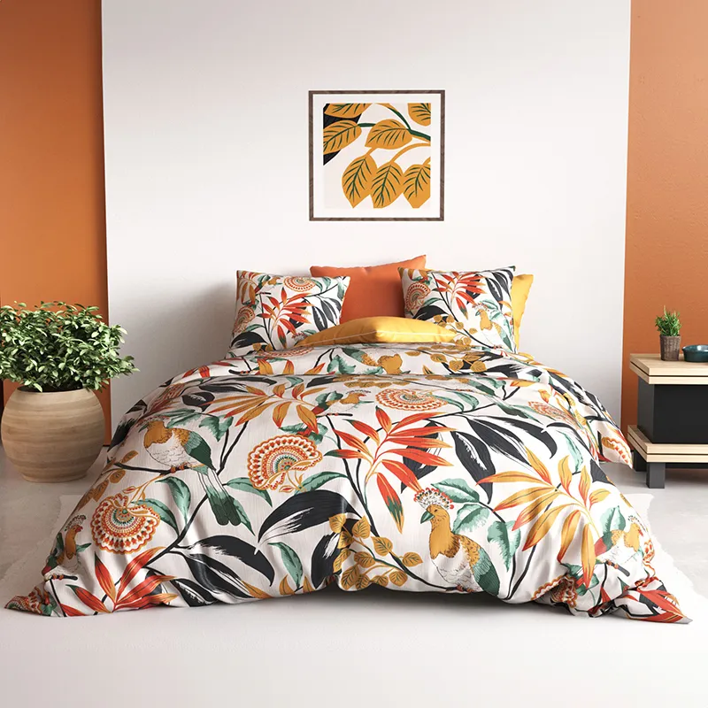 Parure 3pcs Coton Ninon Orange-0