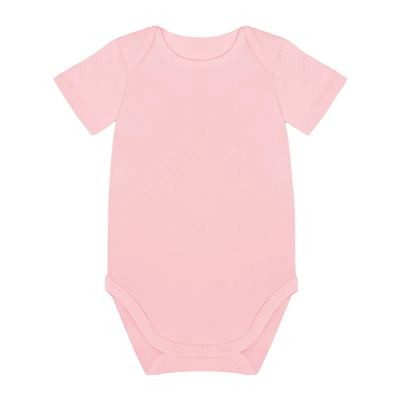 3 Bodies MC Coton Bio Rainbow Bébé - Rose/Blanc-4