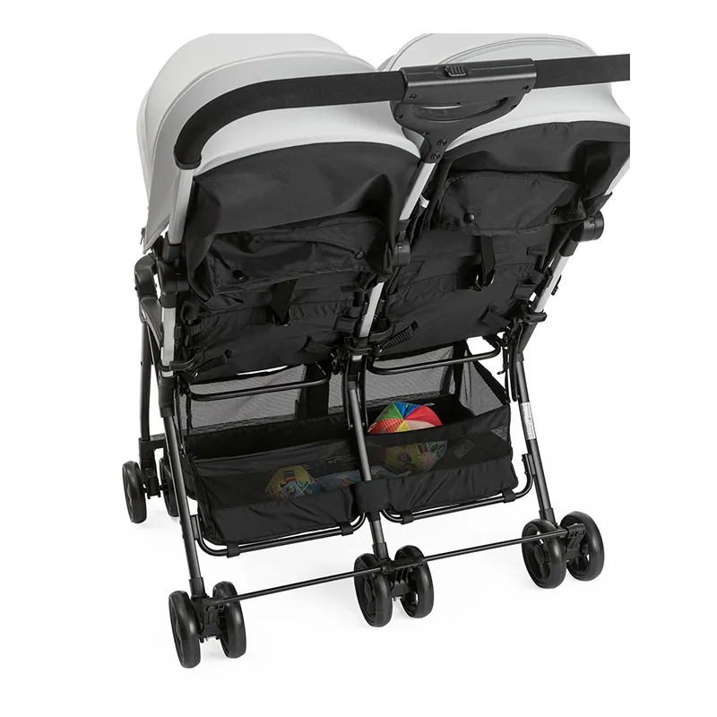 Poussette double Ohlala Twin Silver Cat - 0m+-3